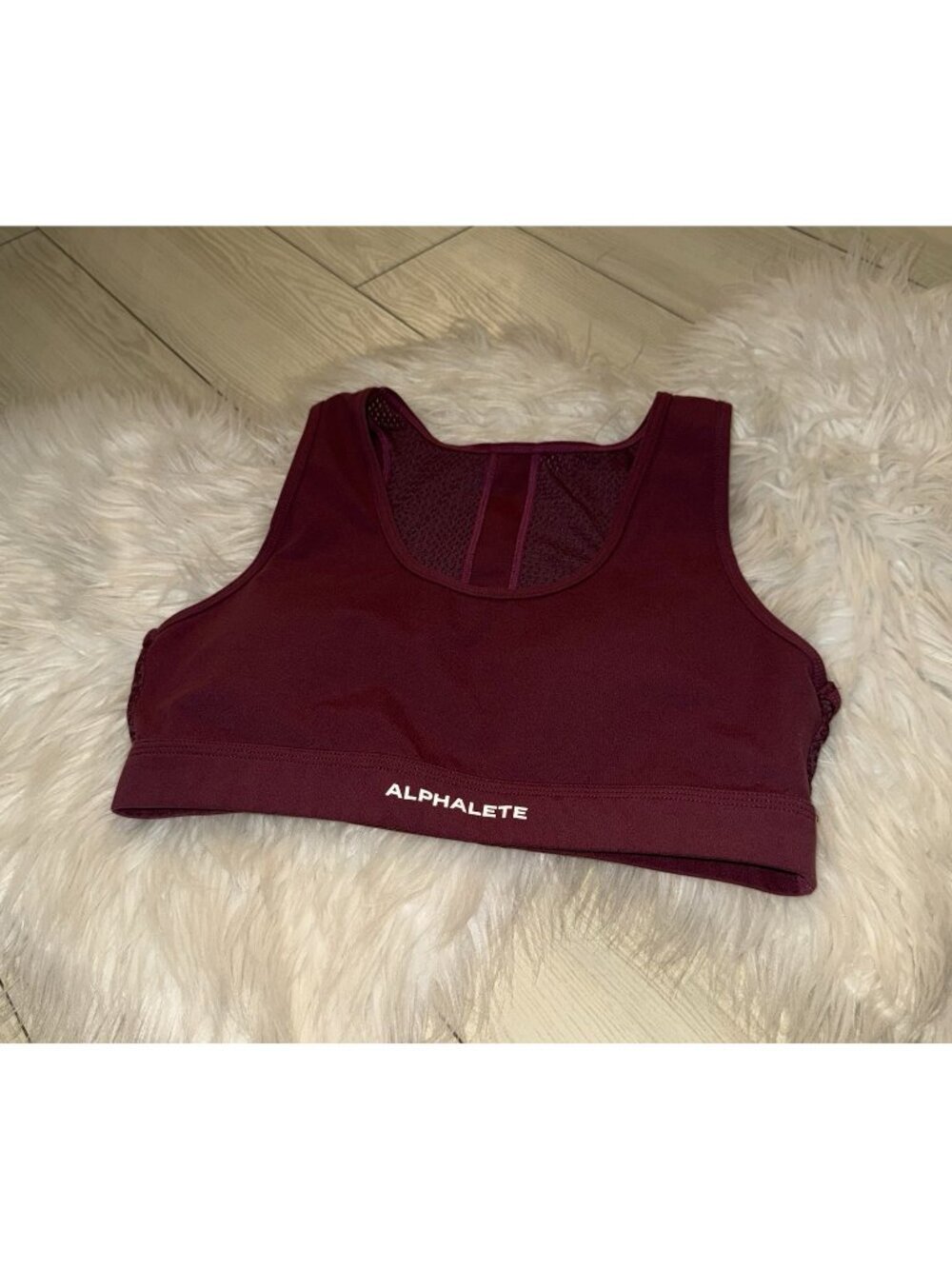 Alphalete Womens Sports Bra Athletic Workout Gym Activewear M Medium Maroon Wine